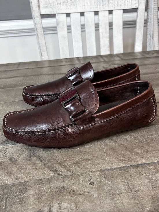 Salvatore Ferragamo Sardegna Driving Shoes Loafer Dark Brown Size 8.5 2EE main image 6